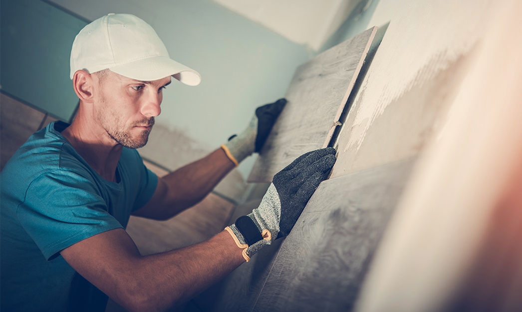 Man working with wood